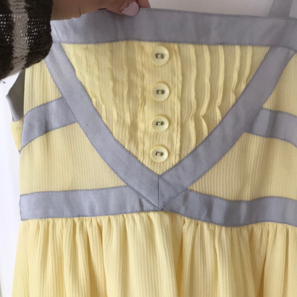 Bubble hem yellow and gray dress - Picture 2 of 5